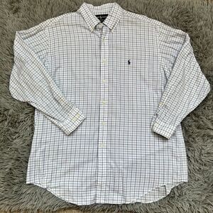 Ralph Lauren Yarmouth Cotton Checked Button Down, Size 16.5 32/33